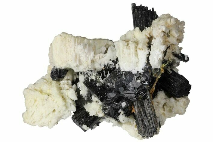 Black Tourmaline (Schorl) Crystals with Orthoclase - Namibia #132198